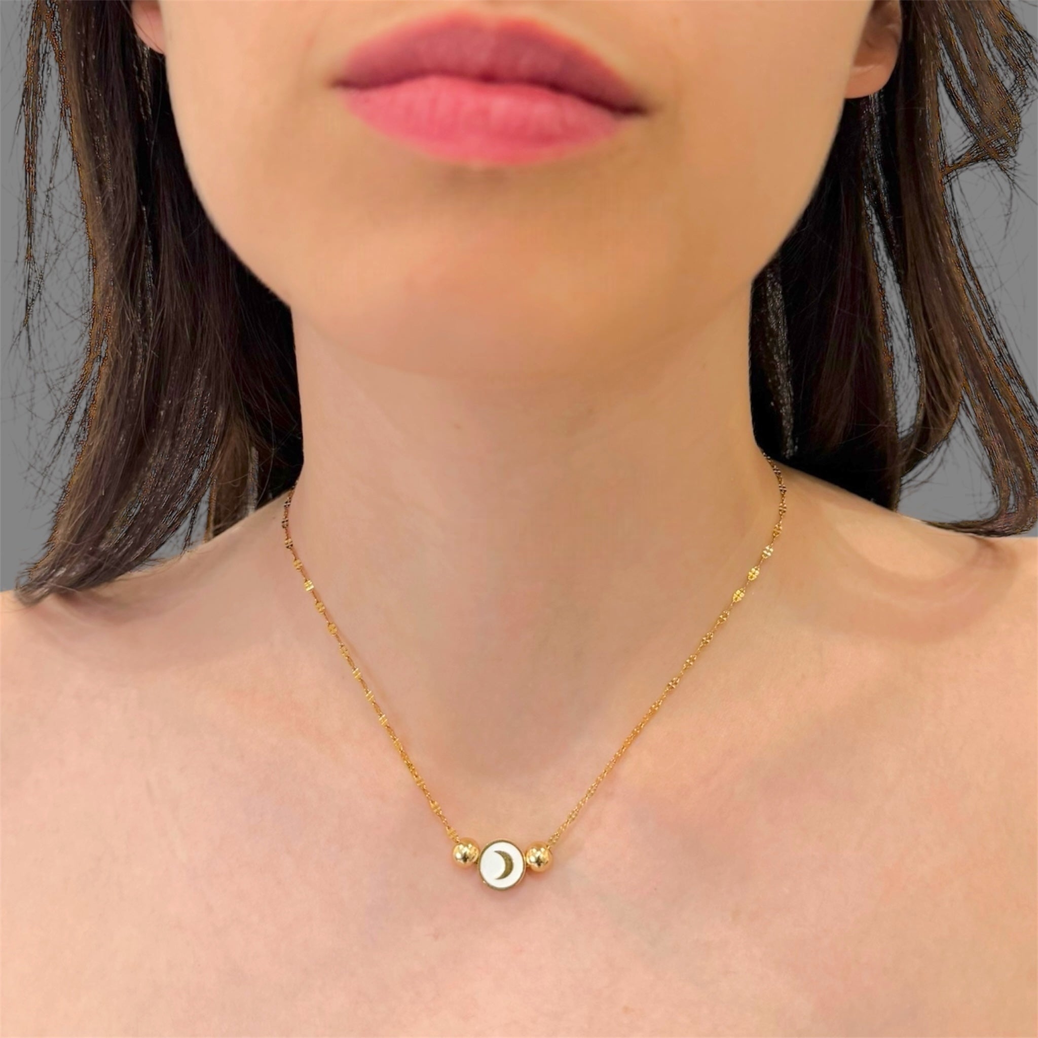Collana mezza luna Yellow Sharifa Crystals